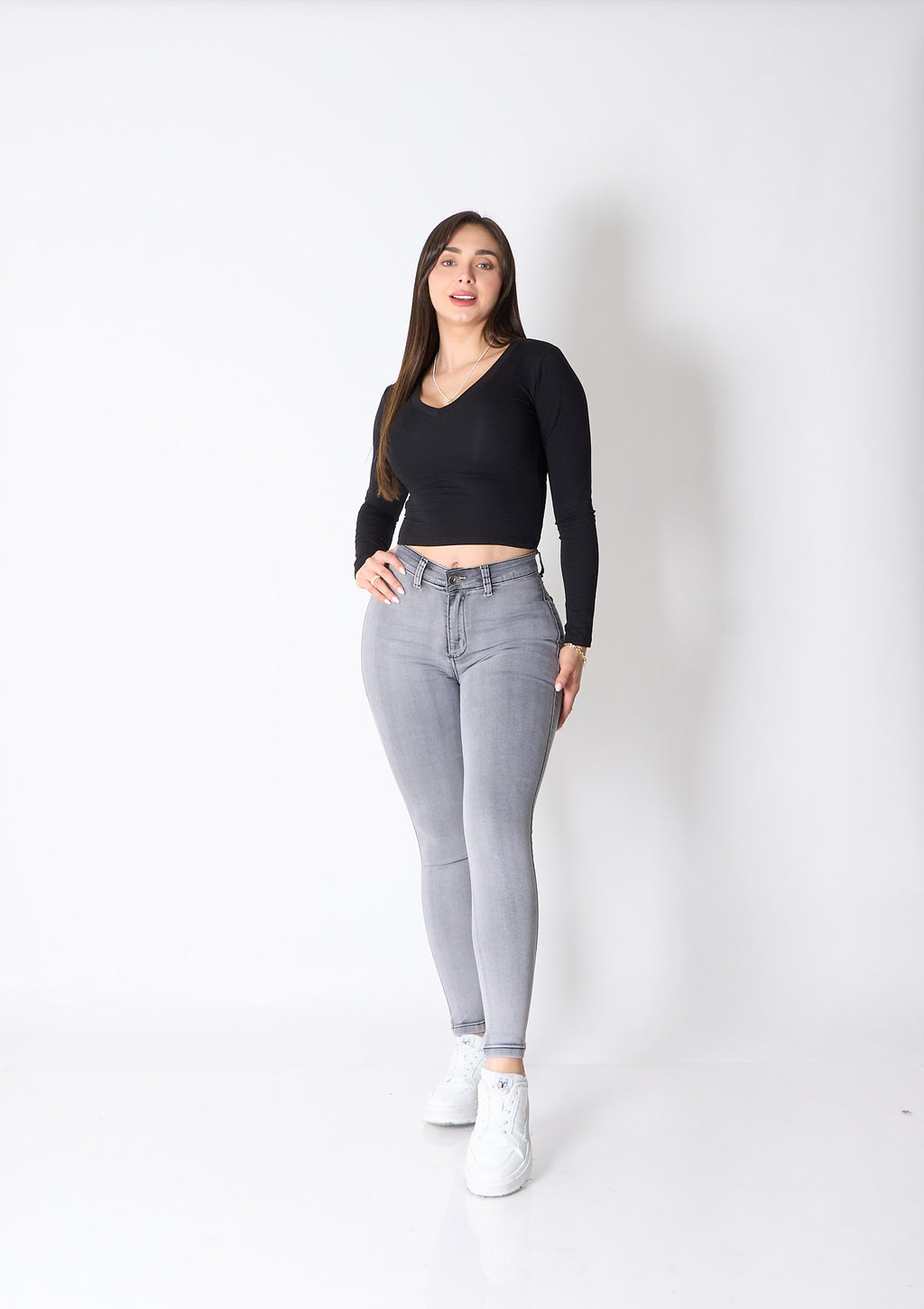 Skinny Fit Gris Arena
