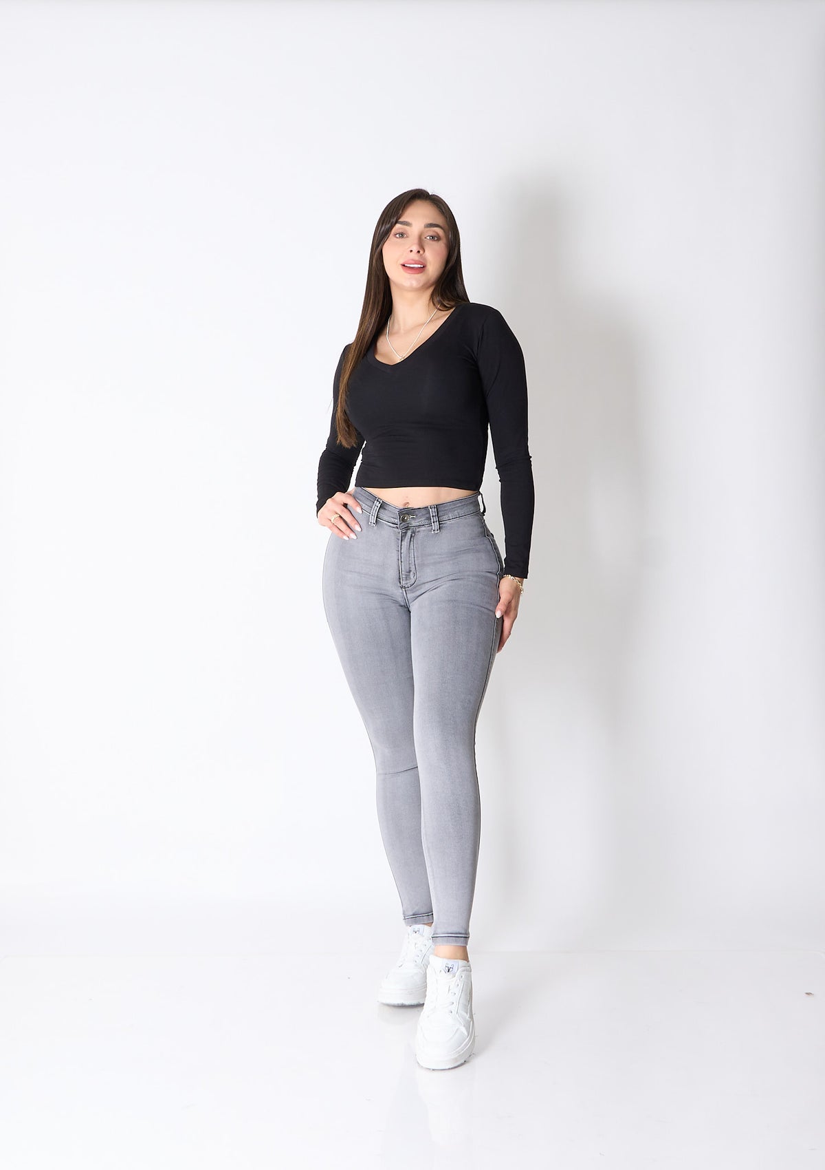 Skinny Fit Gris Arena