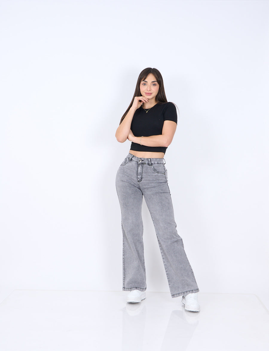 Wide Leg Clasico Gris
