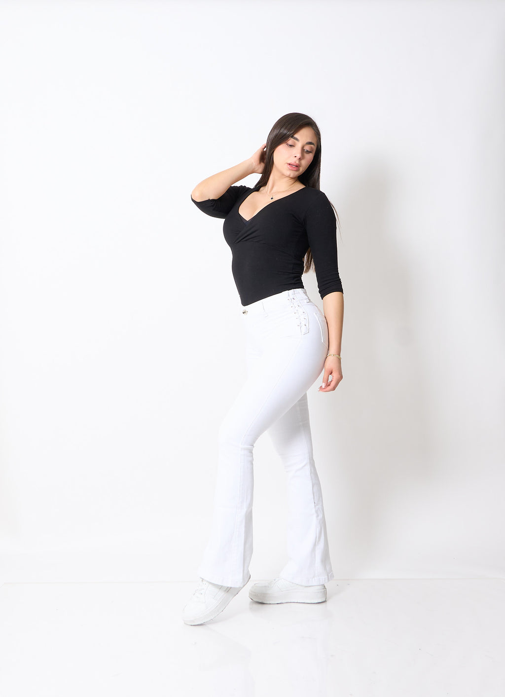 Flare Trenzado Blanco