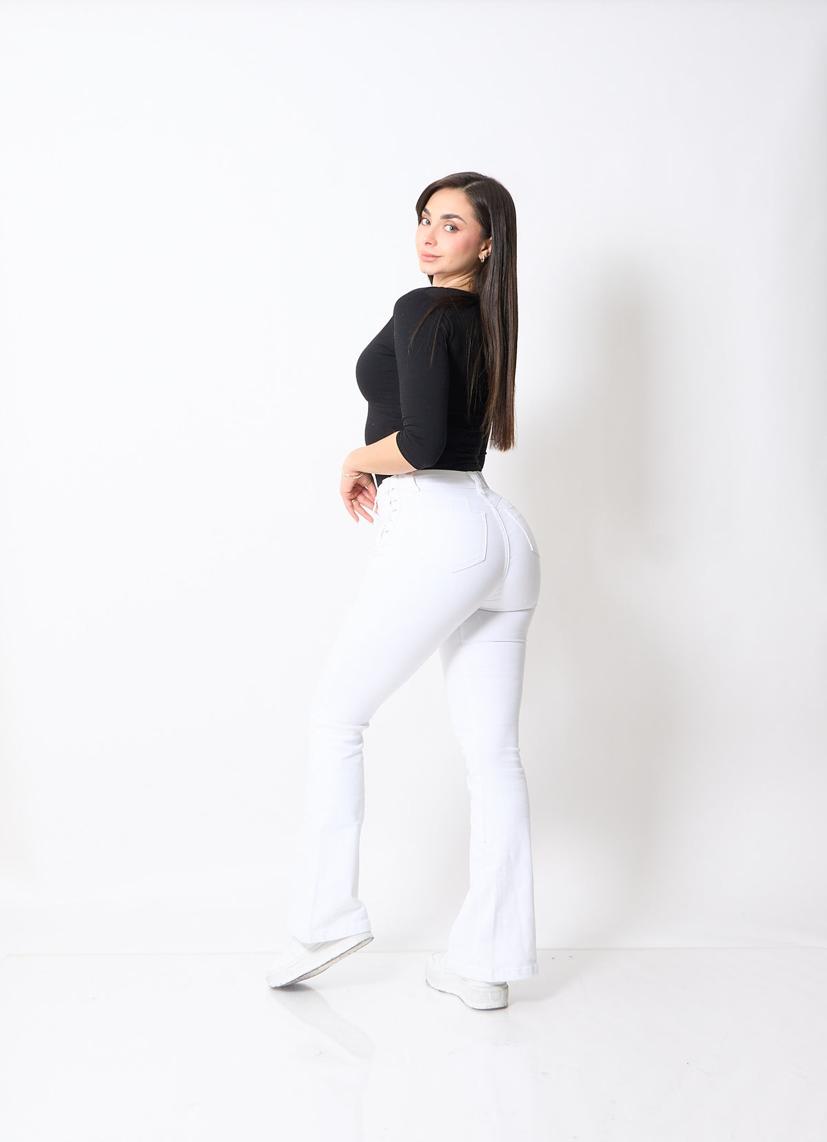 Flare Trenzado Blanco