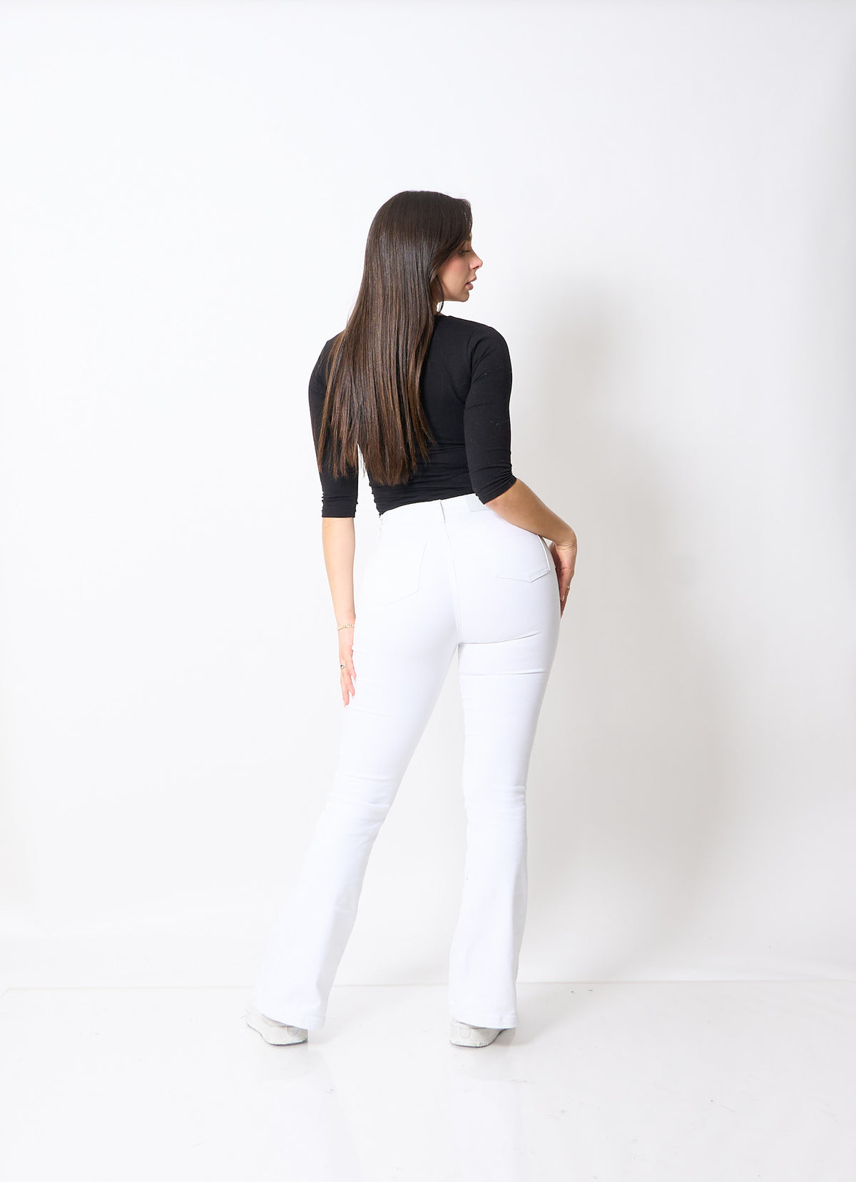 Flare Trenzado Blanco