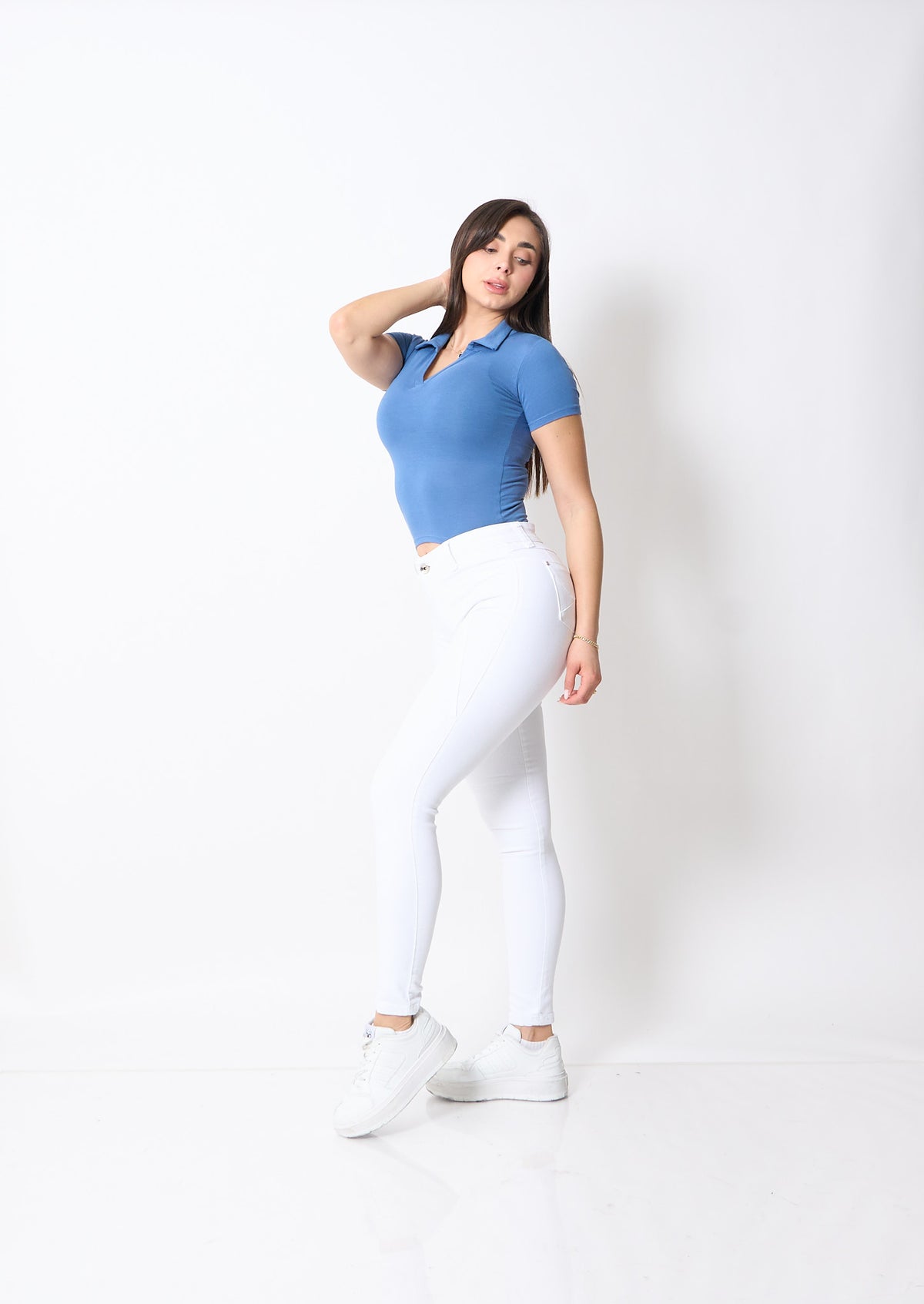 Skinny Vaquera Blanco
