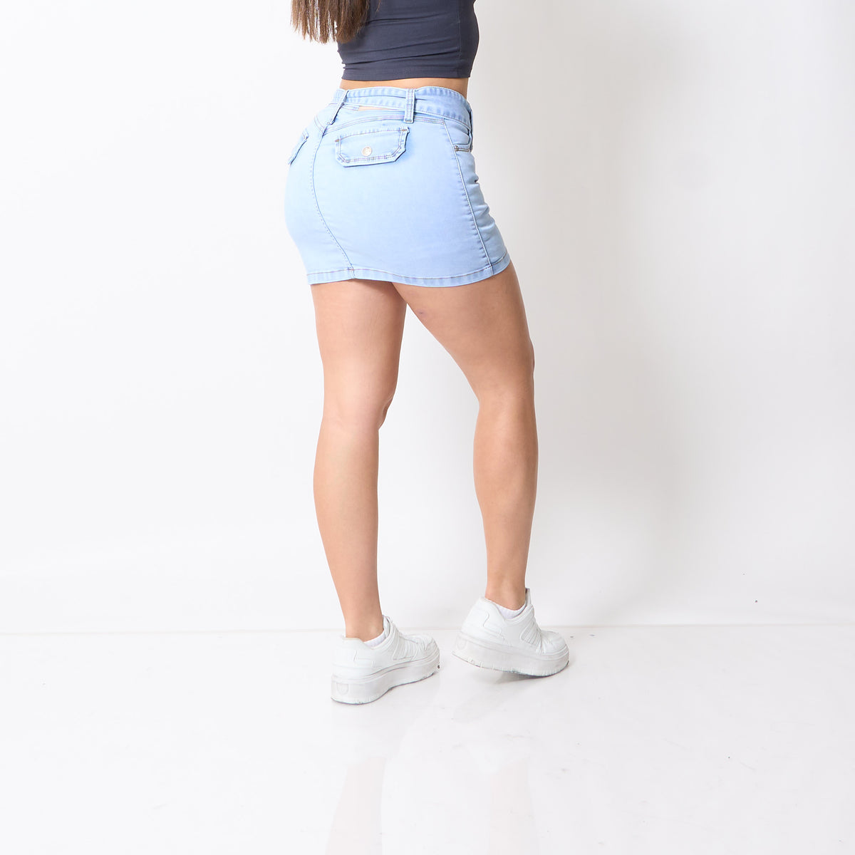 Falda Short Diva Celeste