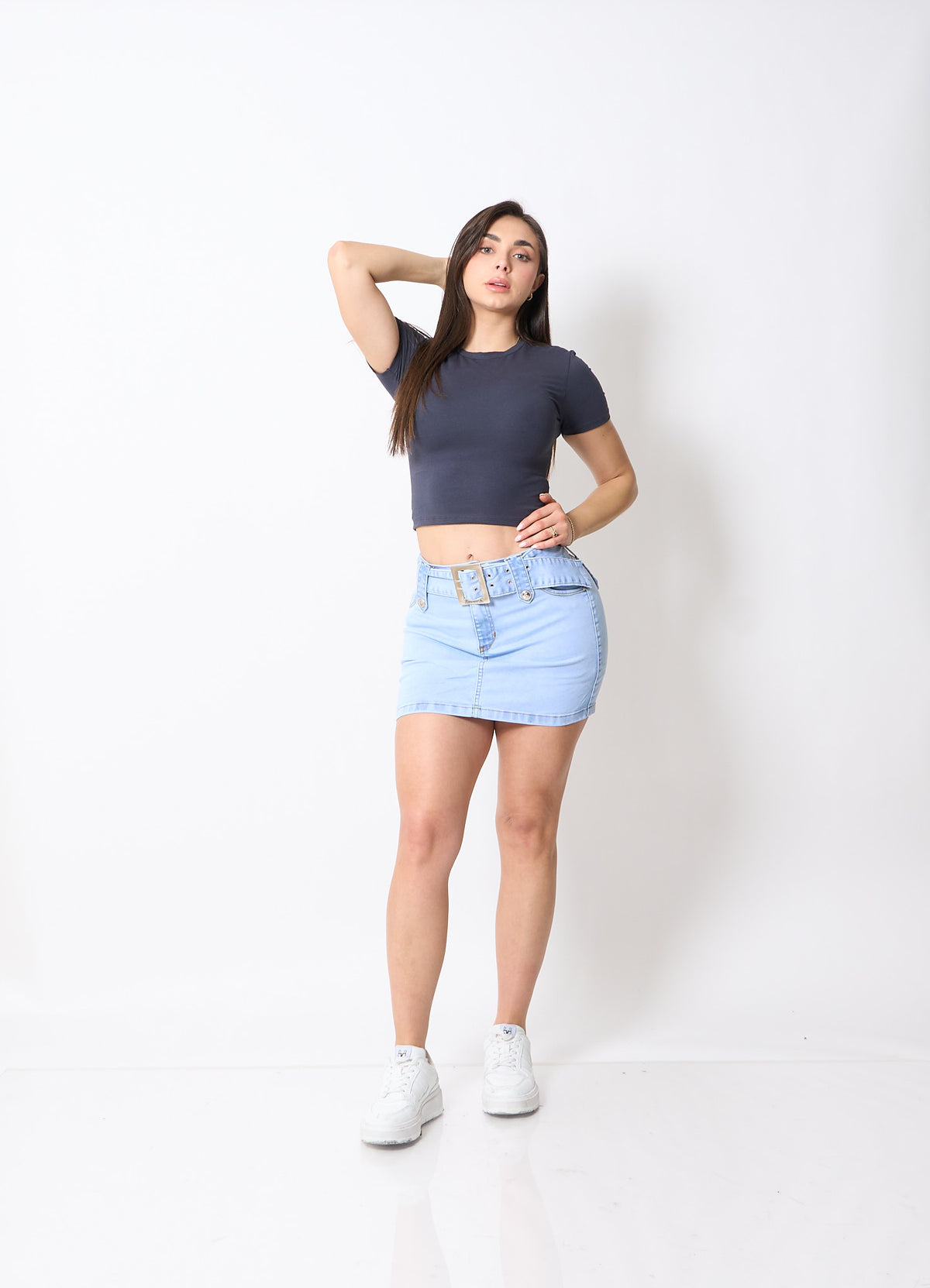 Falda Short Diva Celeste