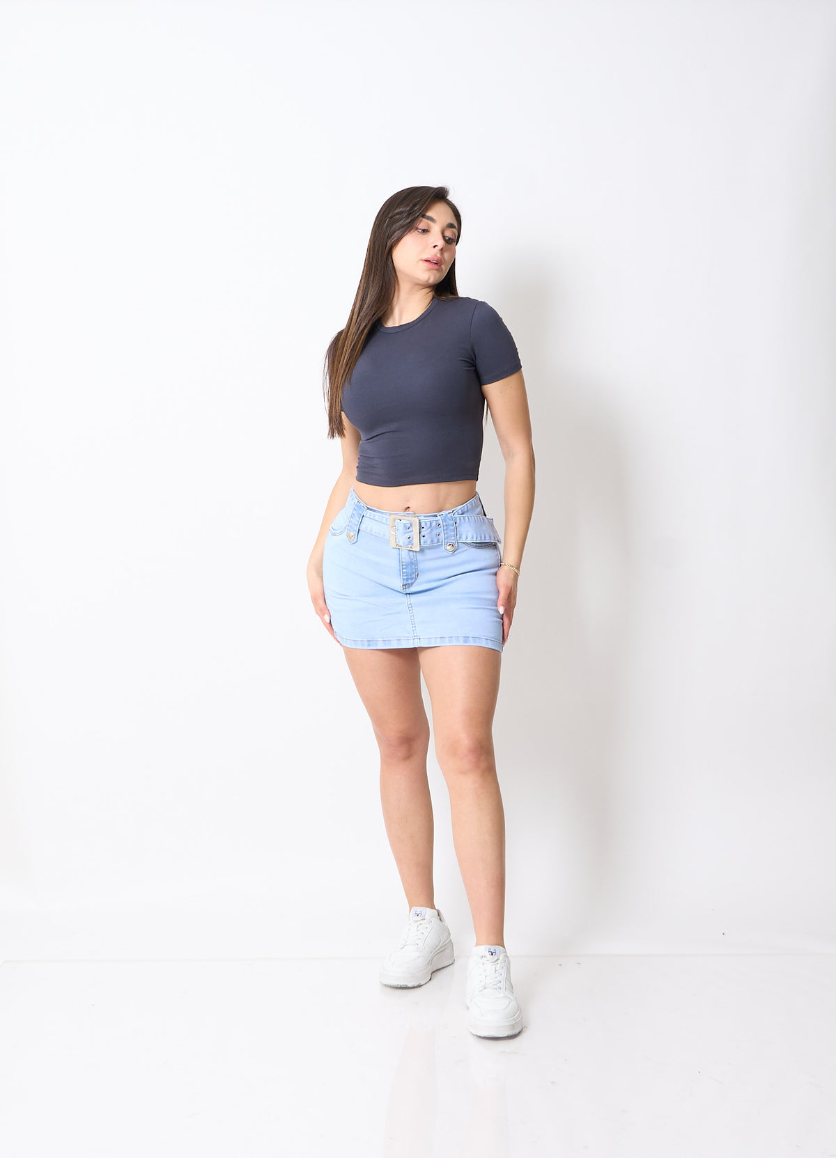 Falda Short Diva Celeste