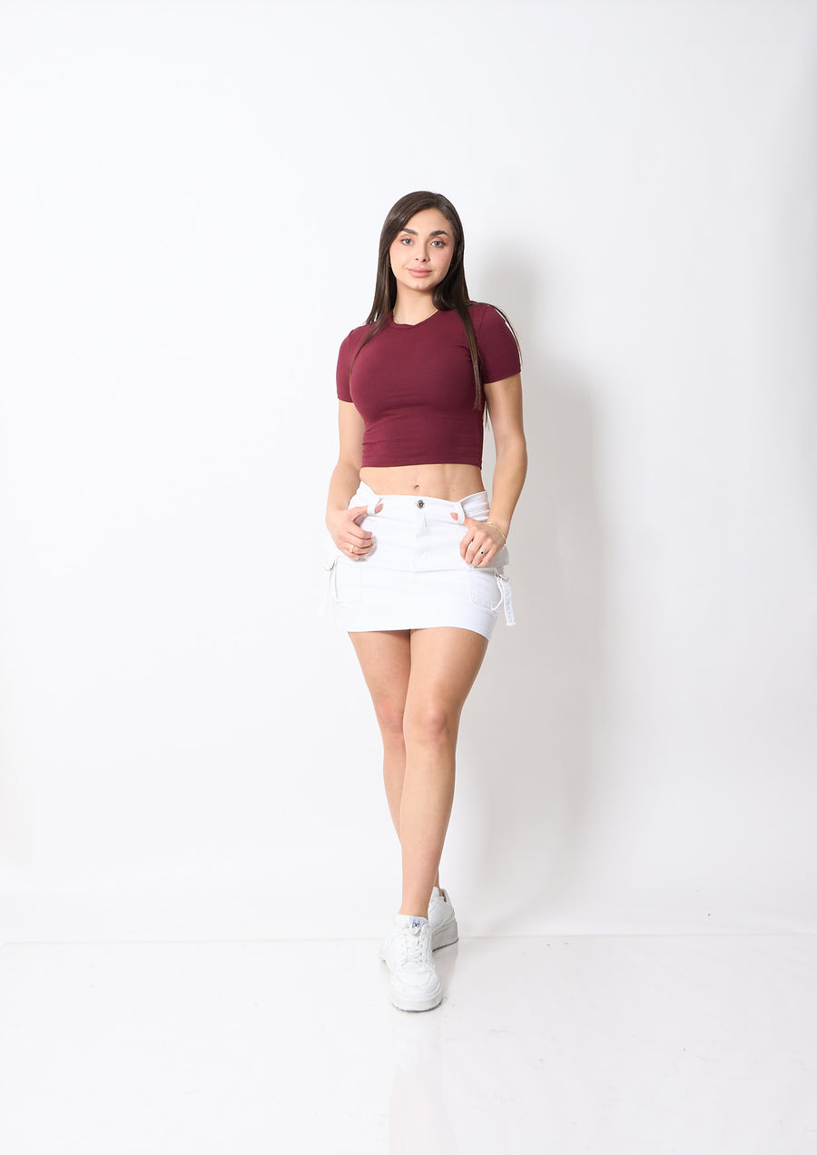 Falda Short Niza Blanco