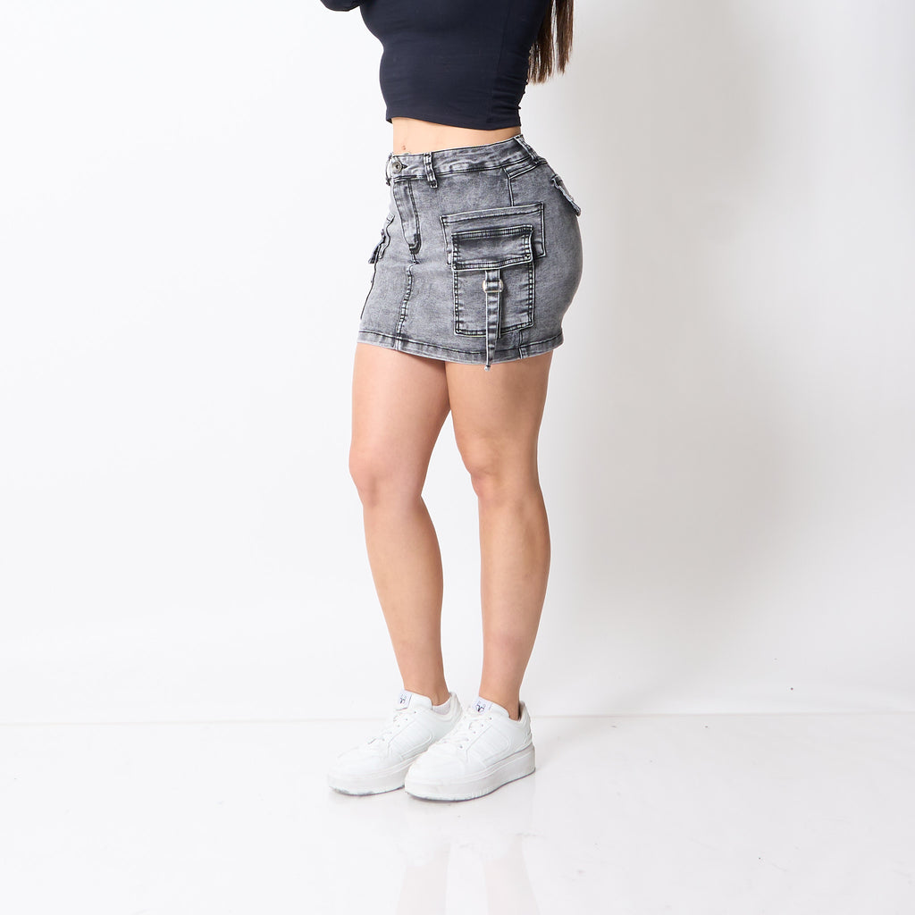 Falda Short Niza Gris