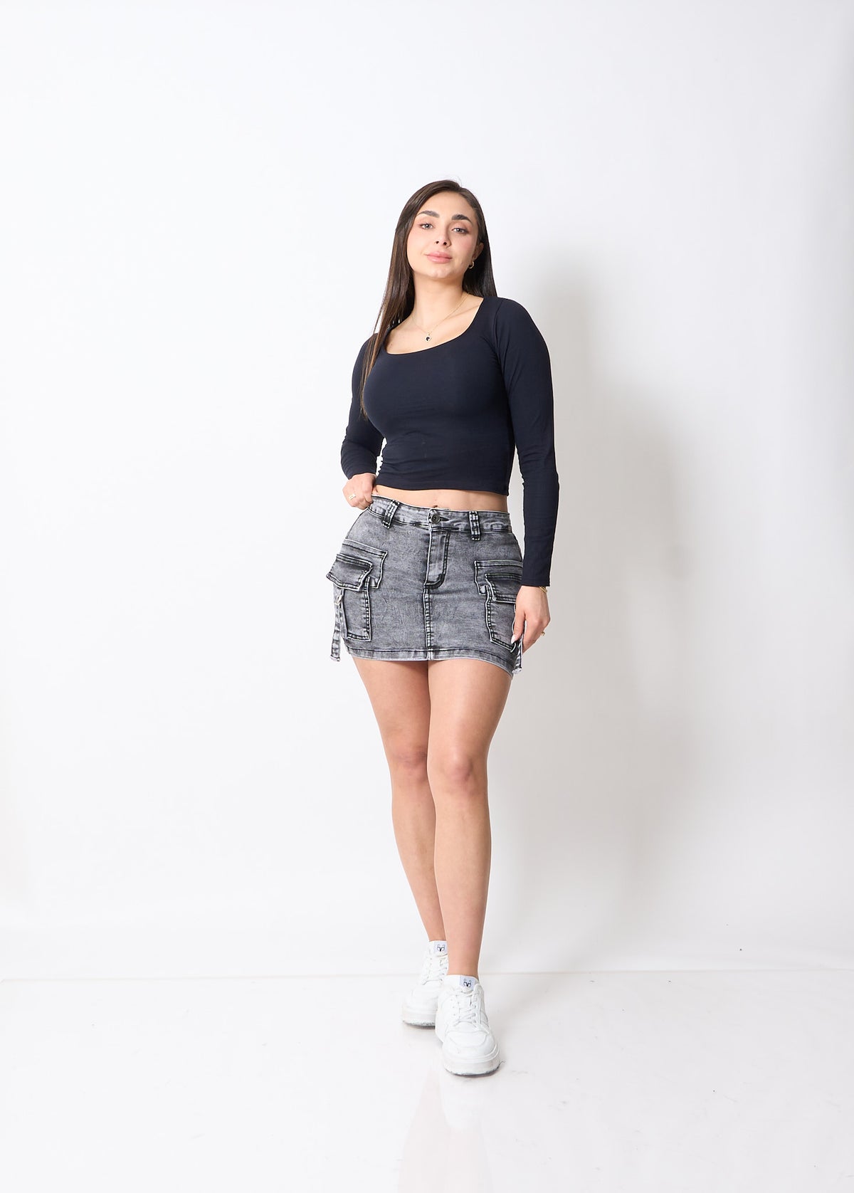 Falda Short Niza Gris