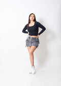 Falda Short Niza Gris