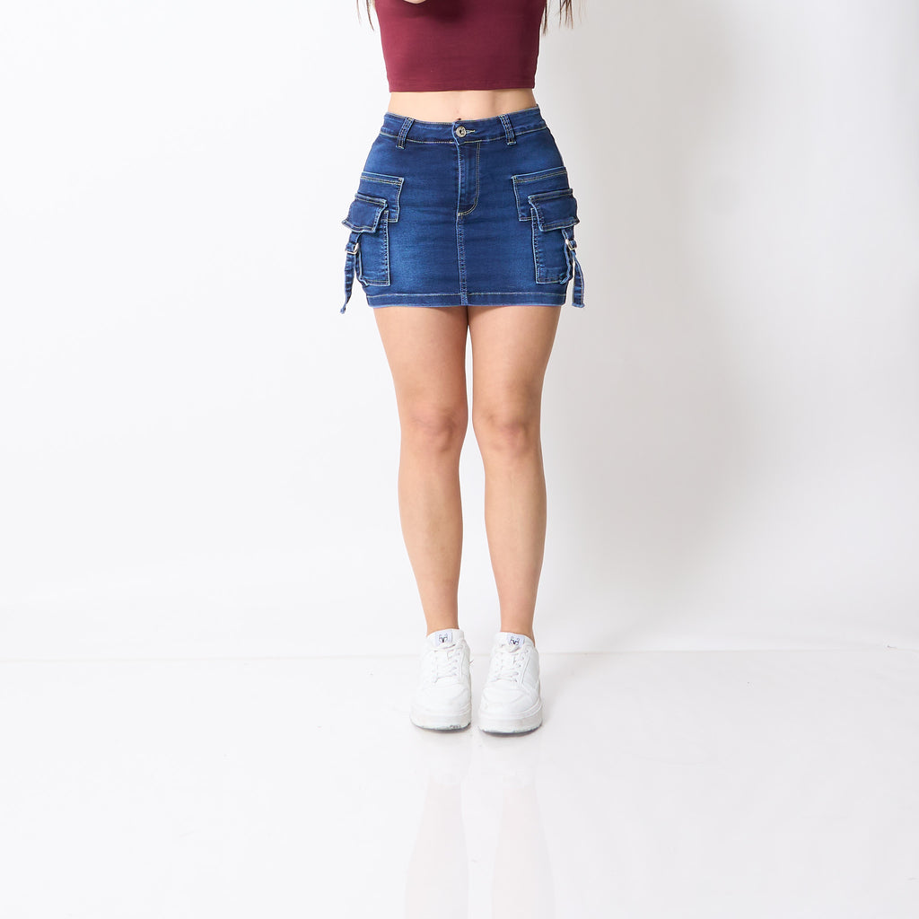 Falda Short Niza Azul