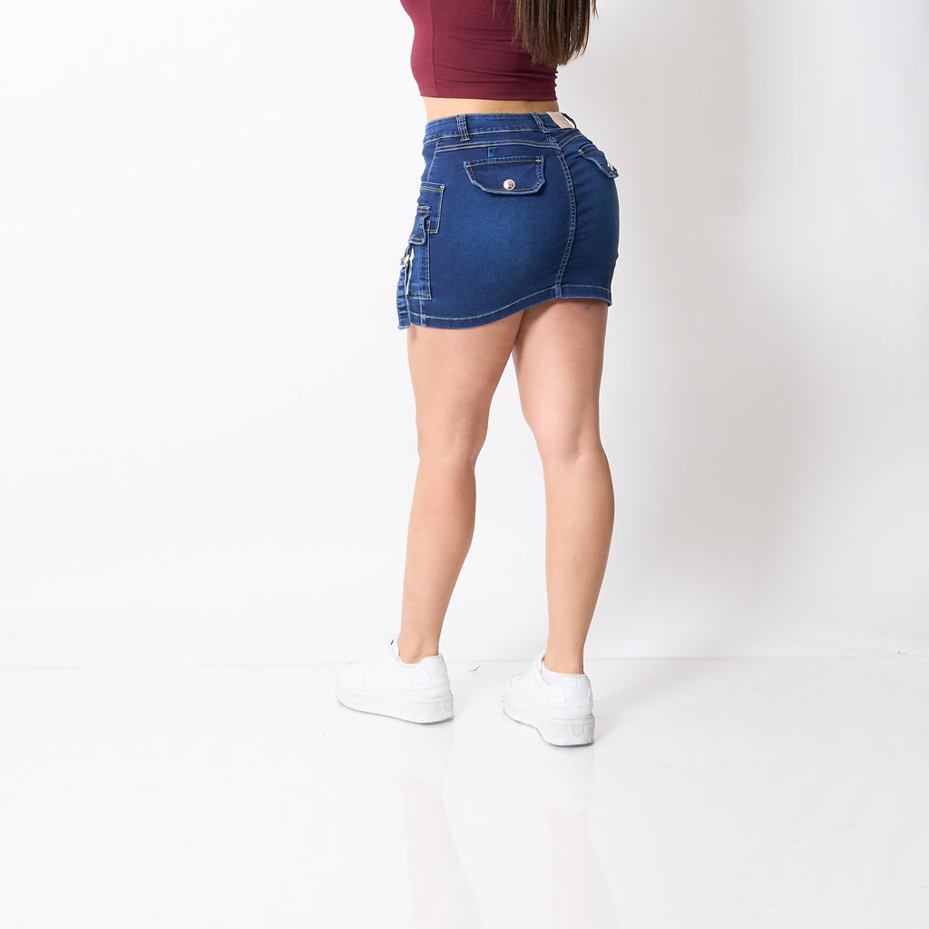 Falda Short Niza Azul