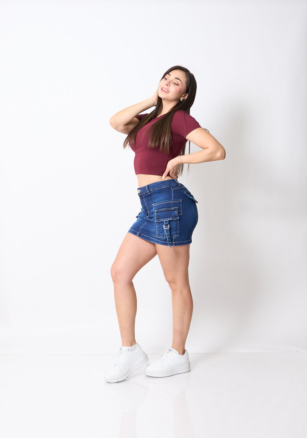 Falda Short Niza Azul