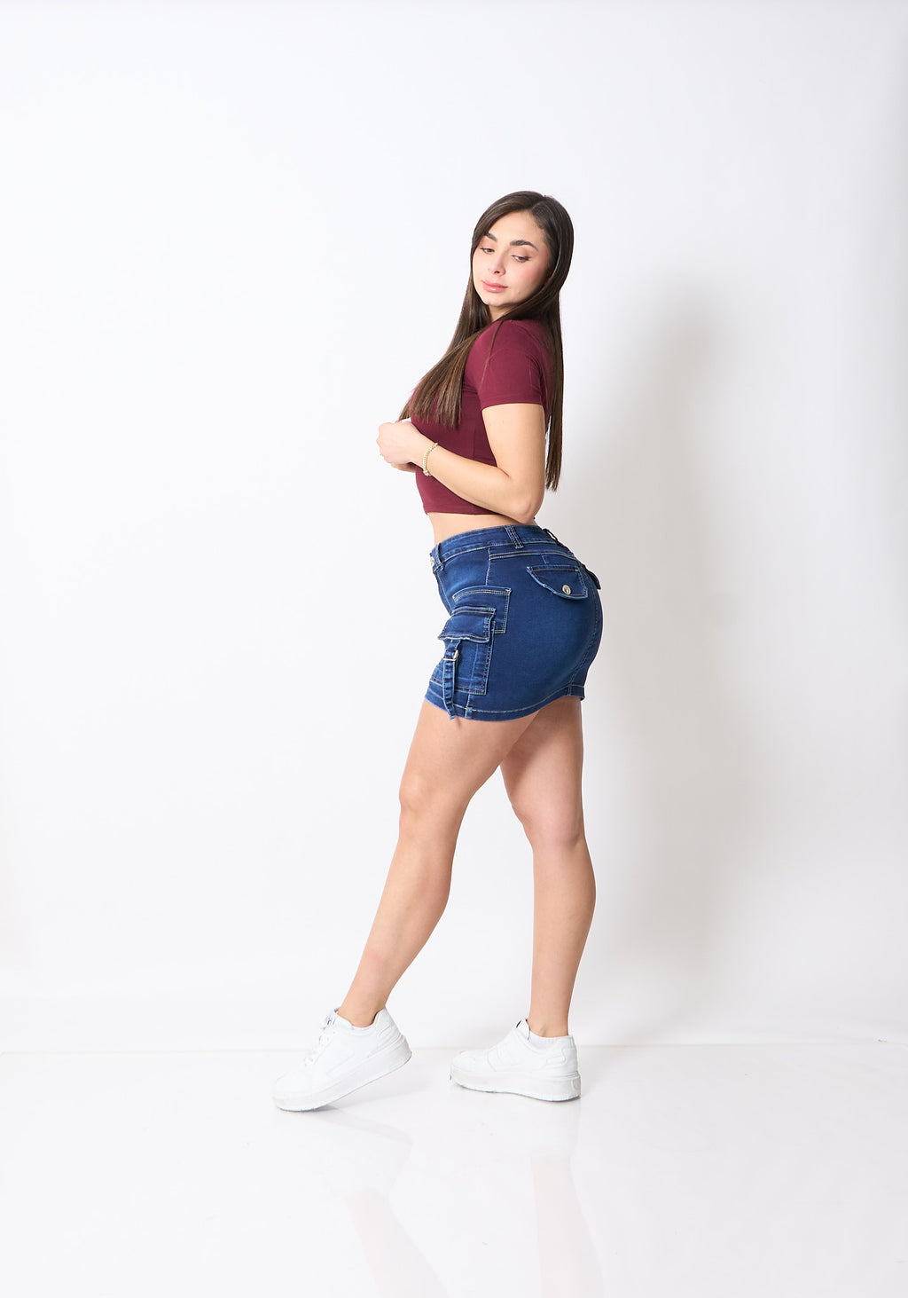Falda Short Niza Azul