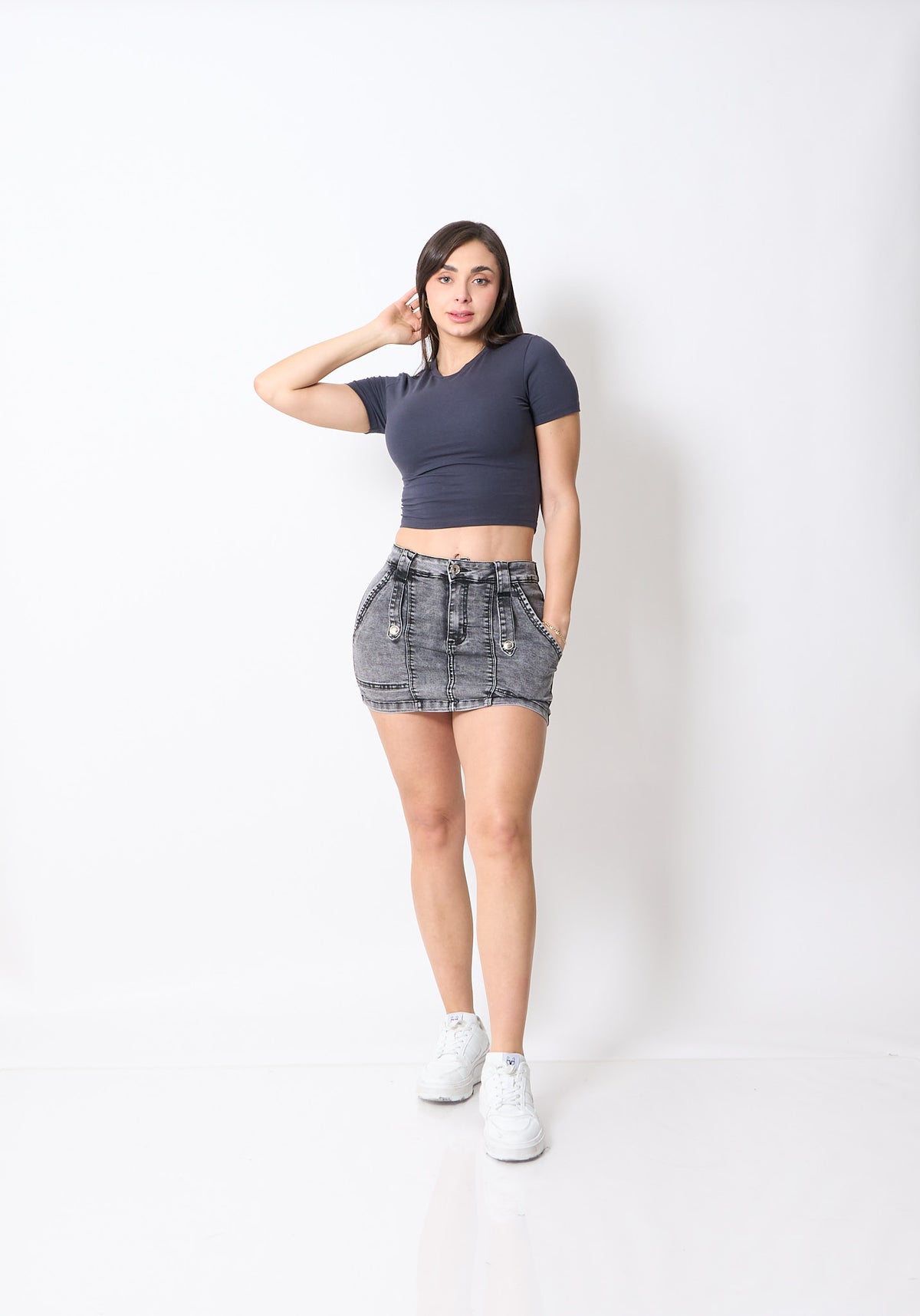 Falda Short Dubai Gris