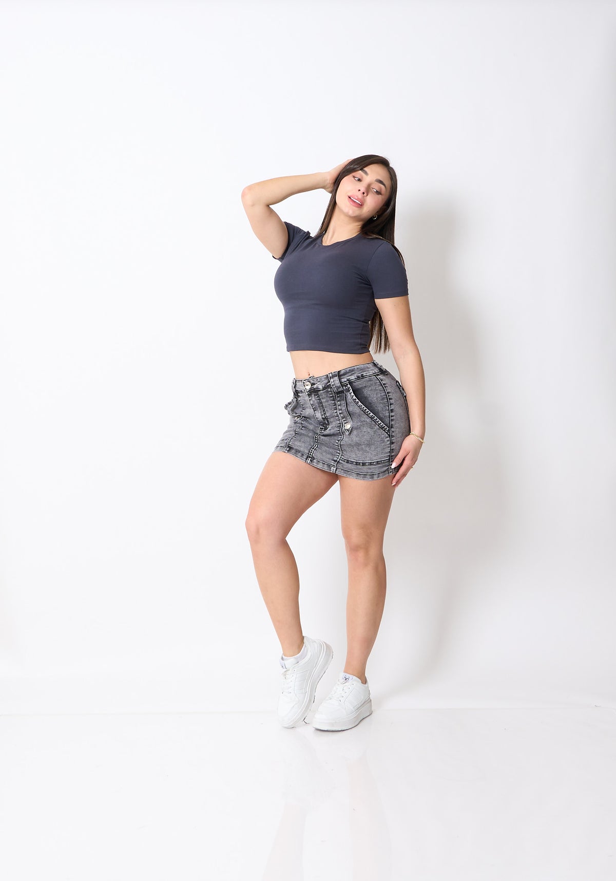 Falda Short Dubai Gris