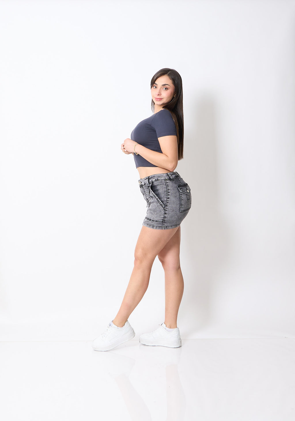 Falda Short Dubai Gris