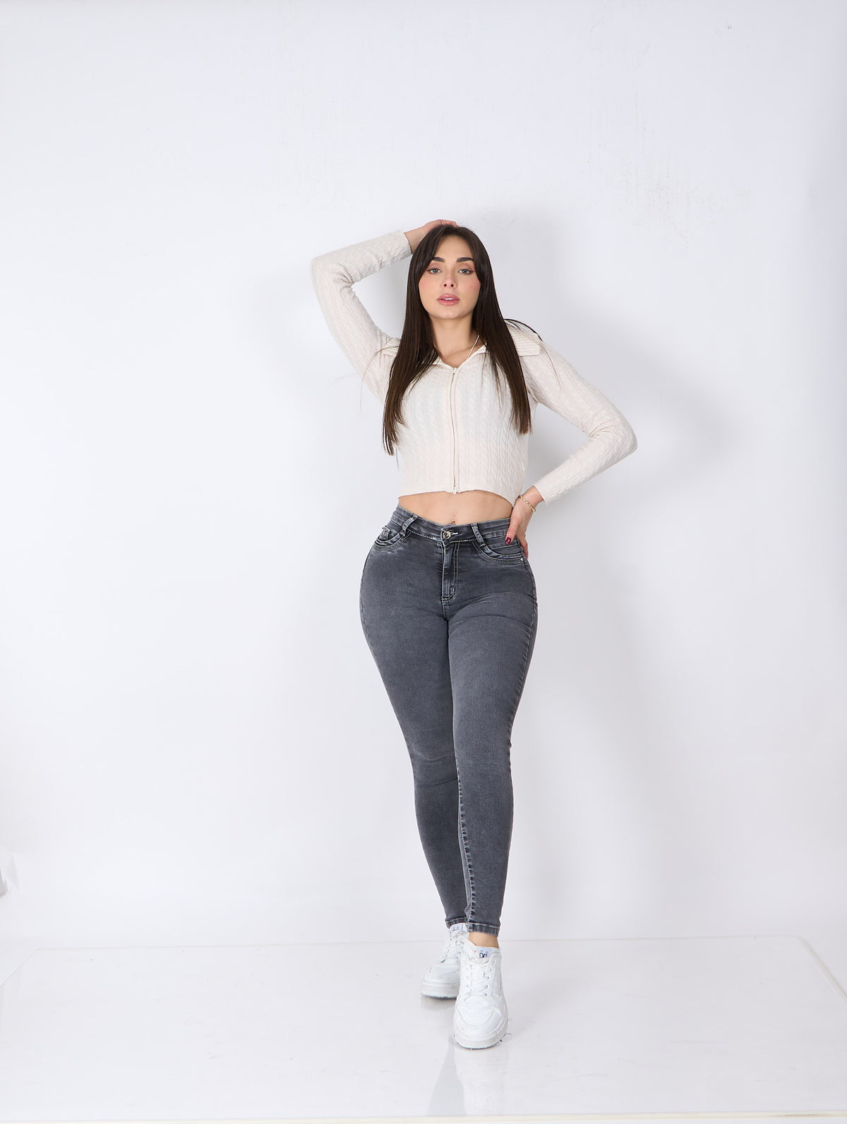 Skinny Clasico Gris Nevado