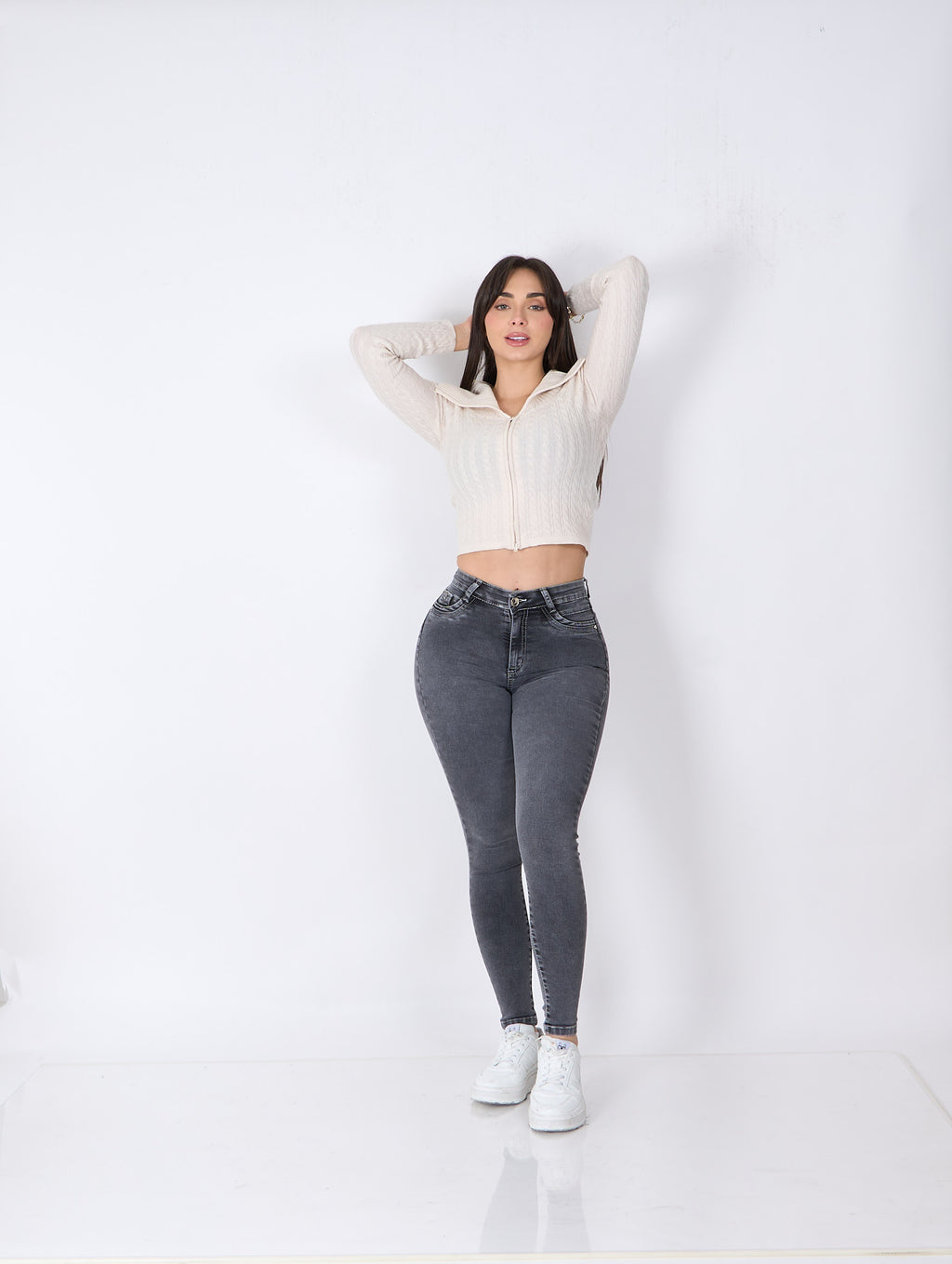 Skinny Clasico Gris Nevado