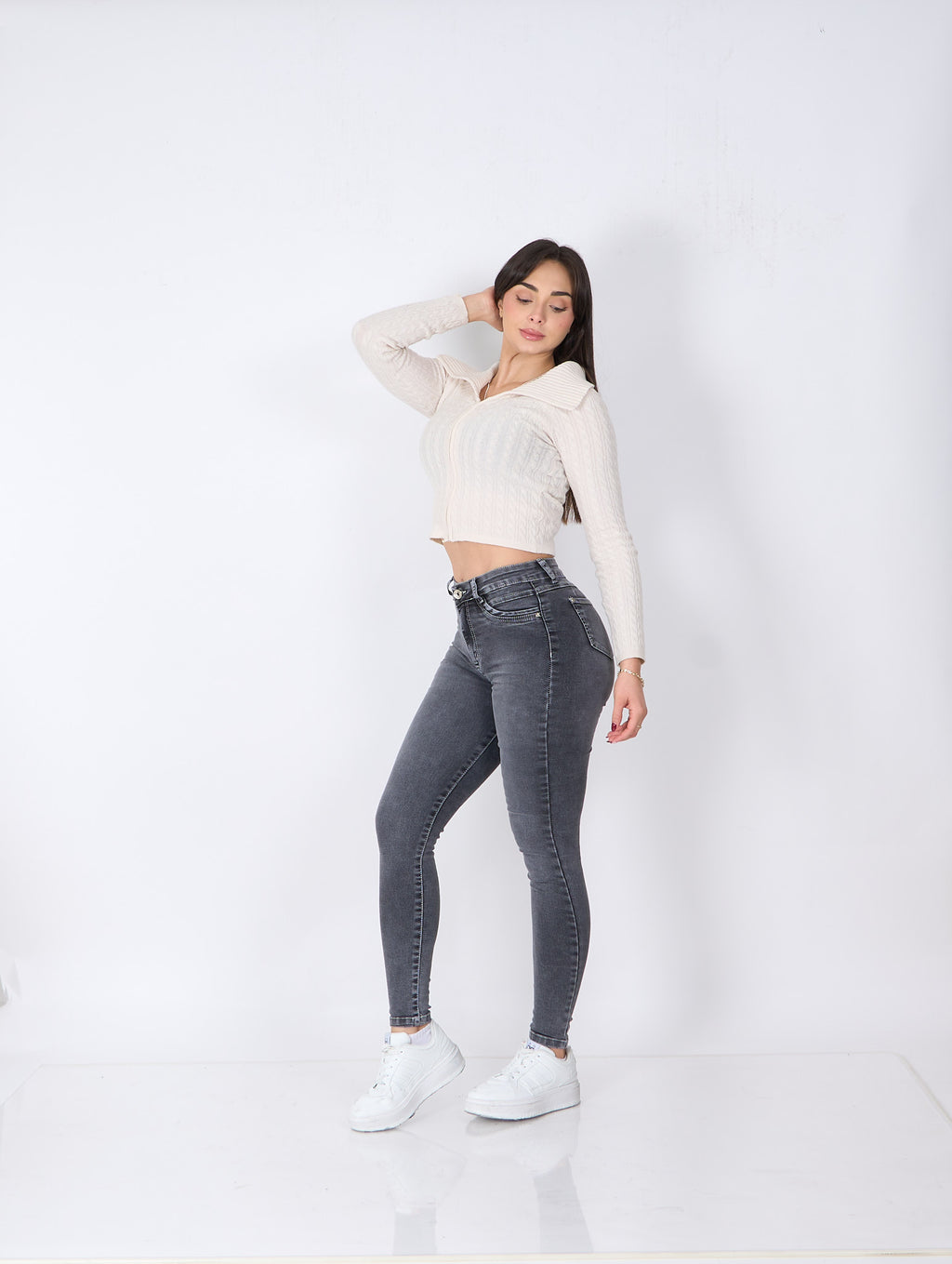 Skinny Clasico Gris Nevado