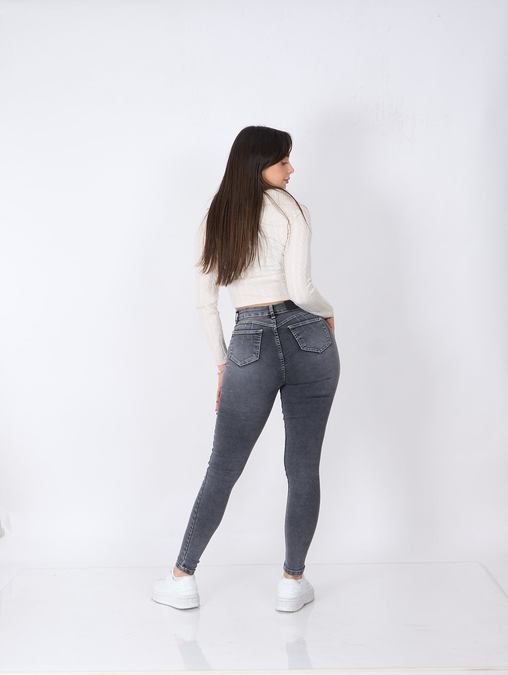 Skinny Clasico Gris Nevado