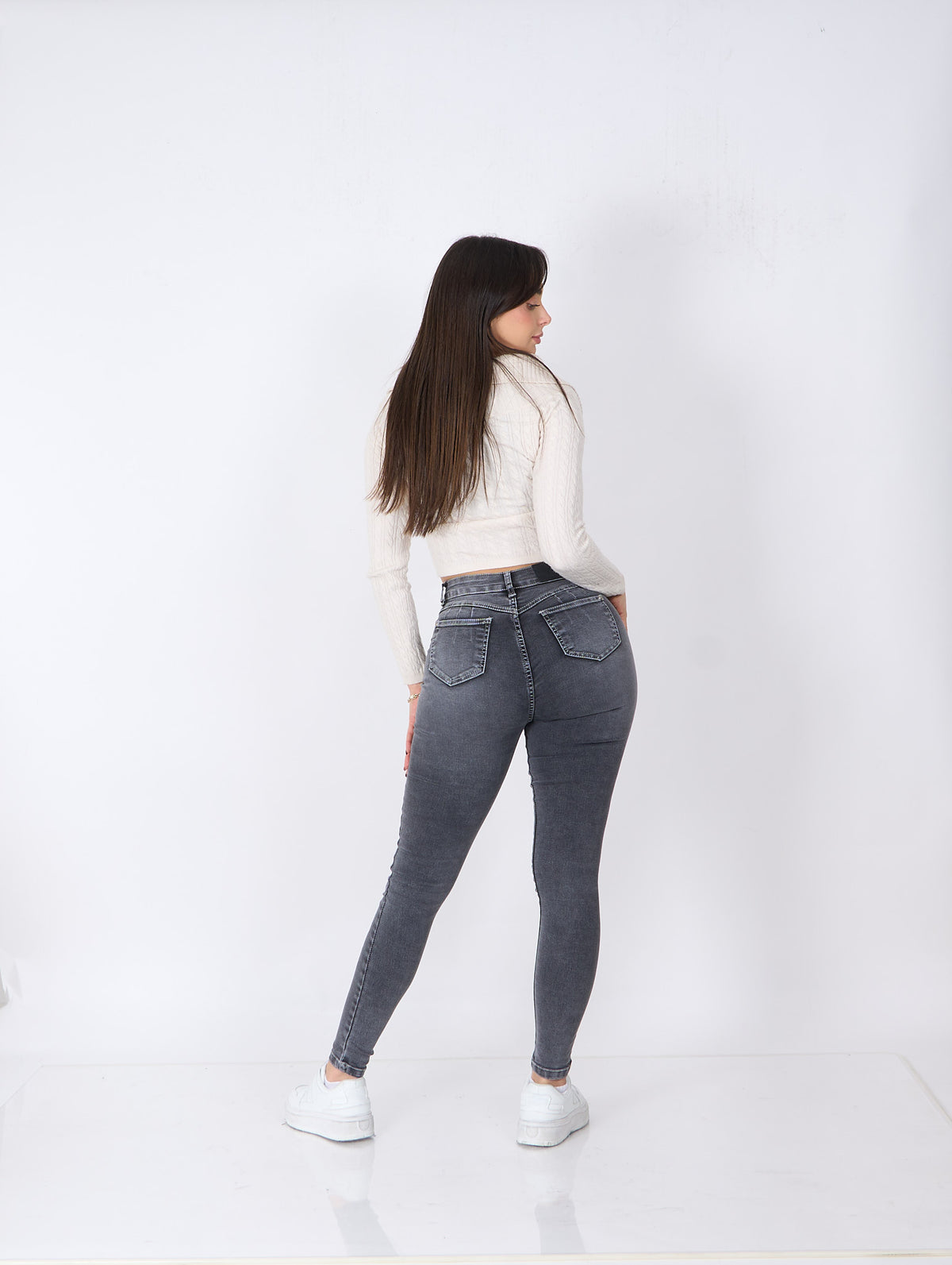 Skinny Clasico Gris Nevado