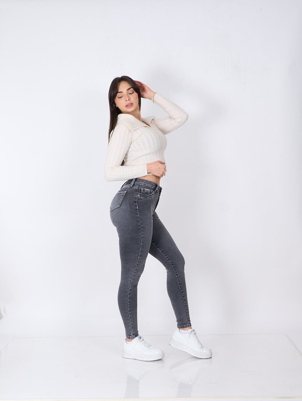 Skinny Clasico Gris Nevado