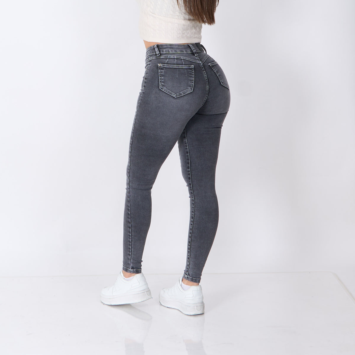 Skinny Clasico Gris Nevado