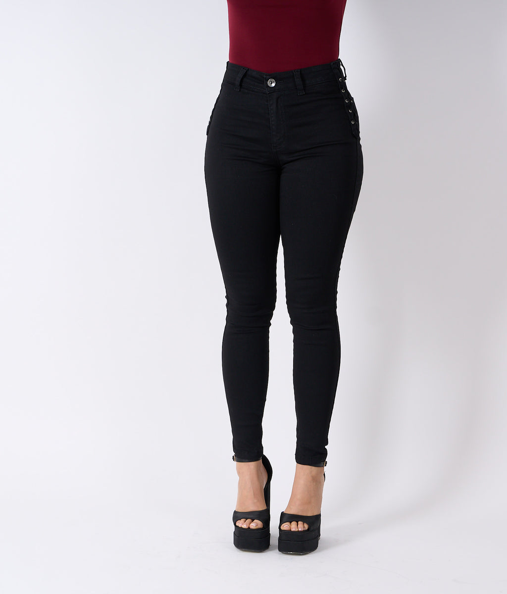 Skinny Trenzado Negro