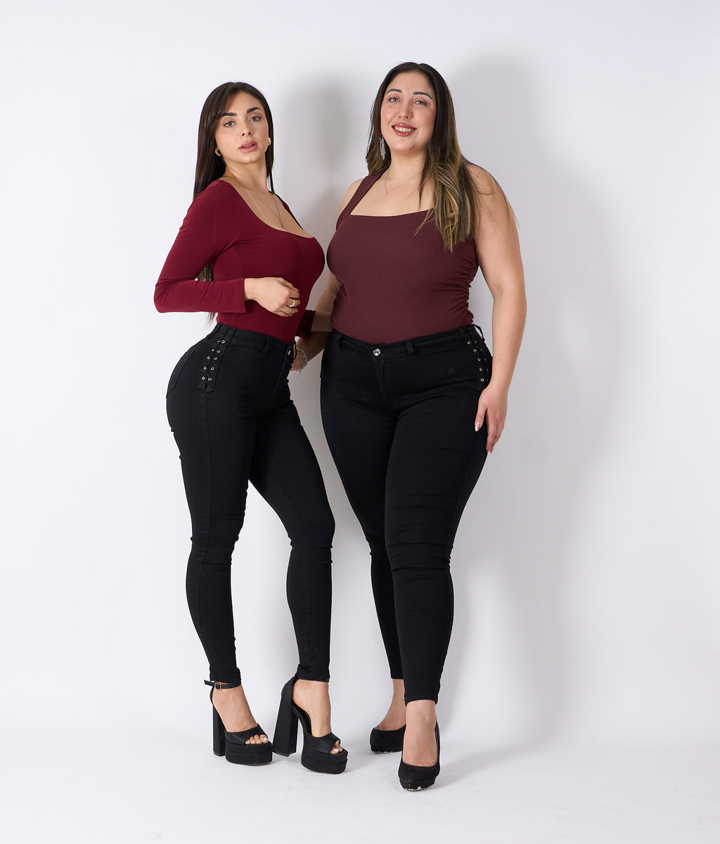 Skinny Trenzado Negro