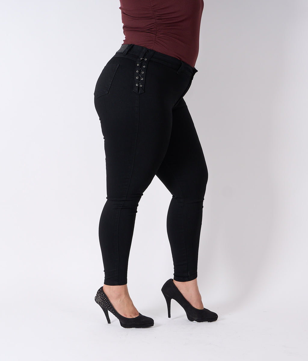 Skinny Trenzado Negro