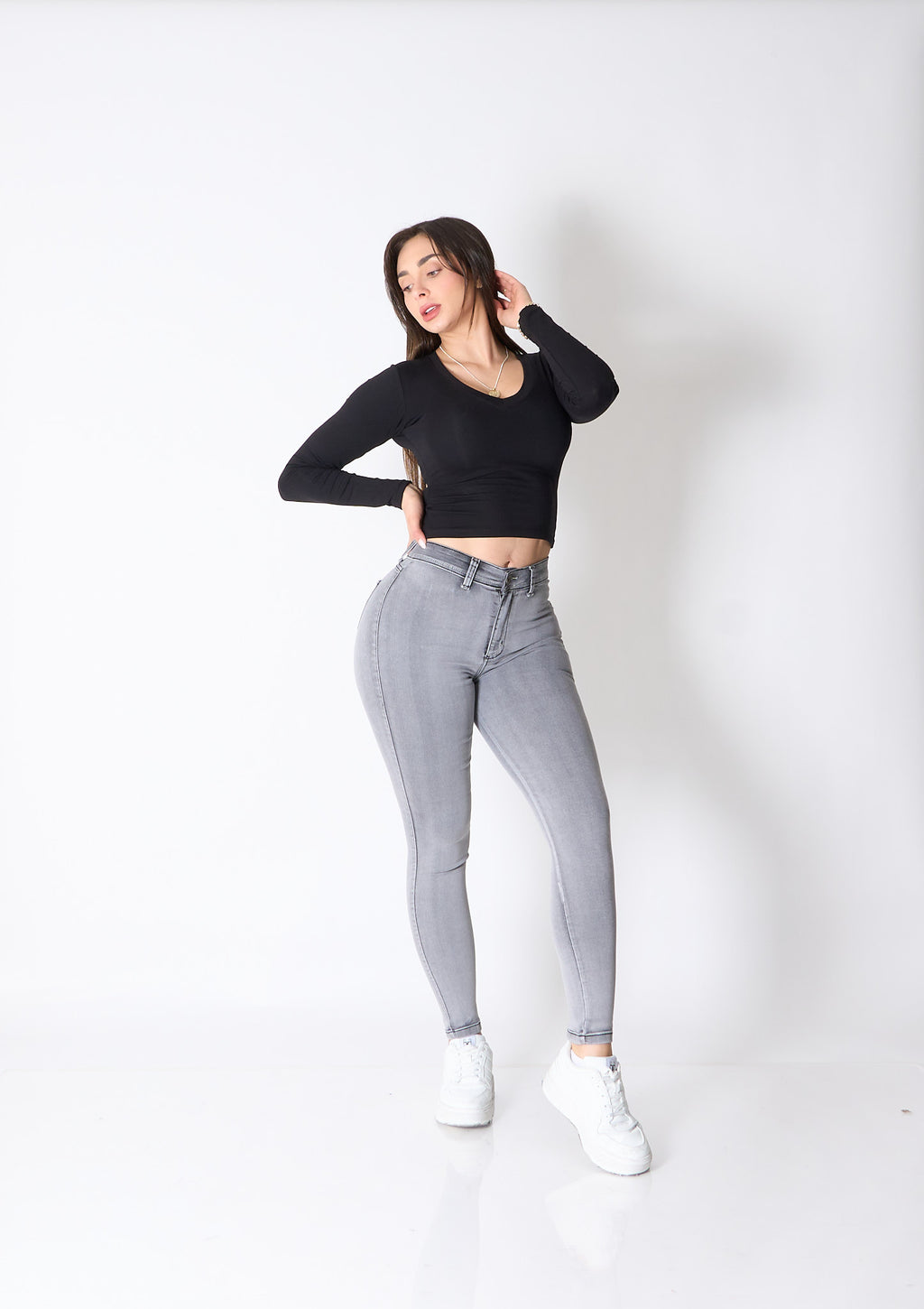 Skinny Fit Gris Arena
