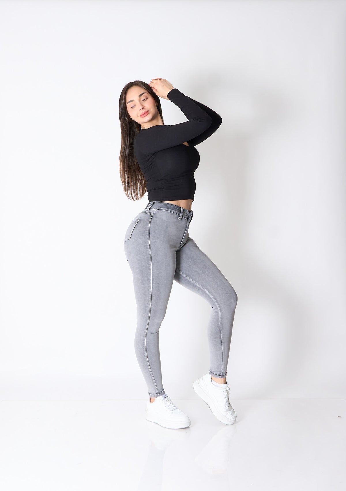 Skinny Fit Gris Arena